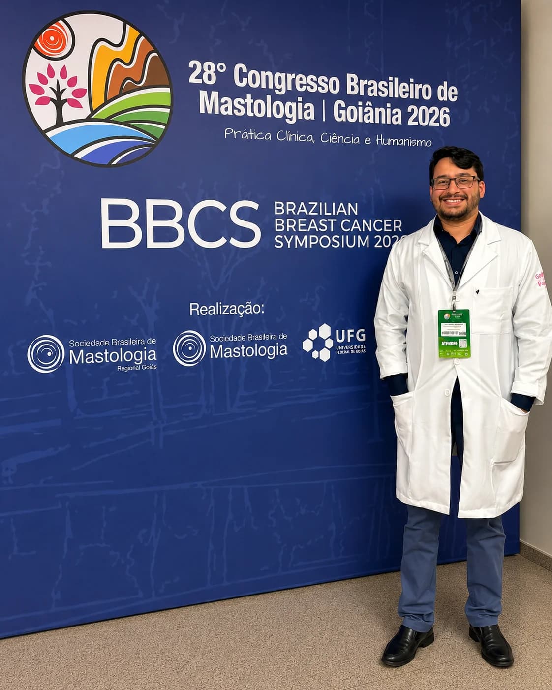 Dr. Gustavo Cândido Ferreira de corpo inteiro em congresso médico